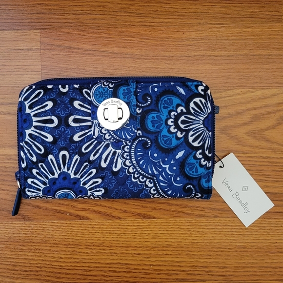 Vera Bradley Bags Vera Bradley Nwt Blue Floral Wallet Poshmark